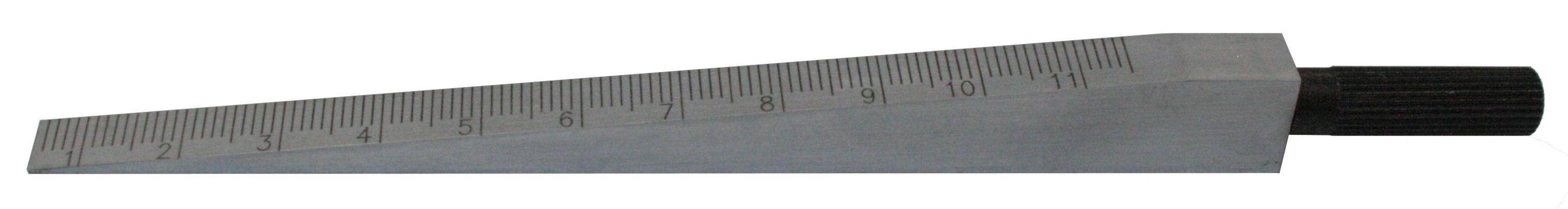 hedue® Messkeil S610 - Messung von Unebenheiten und Spalten, Messbereich 0,5 - 11 mm, Ablesung 0,1 mm-2