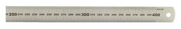 hedue® Stahllineal - Metalllineal aus rostfreiem Edelstahl, 40 cm