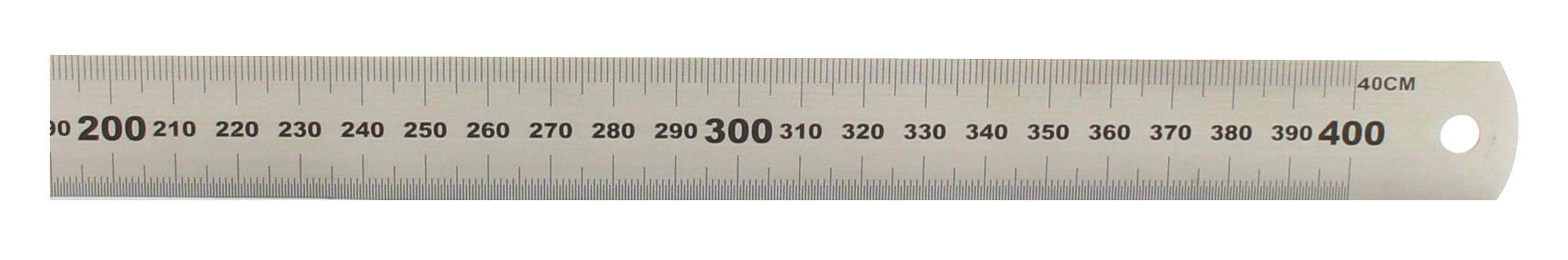 hedue® Stahllineal - Metalllineal aus rostfreiem Edelstahl, 40 cm-0