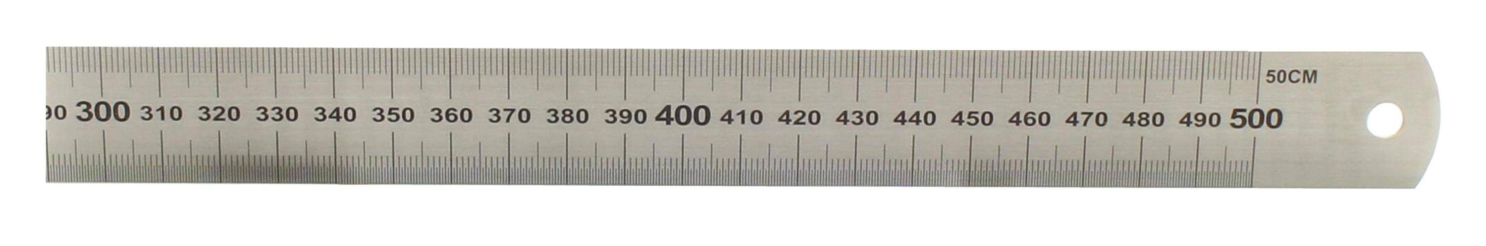hedue® Stahllineal - Metalllineal aus rostfreiem Edelstahl, 50 cm-0