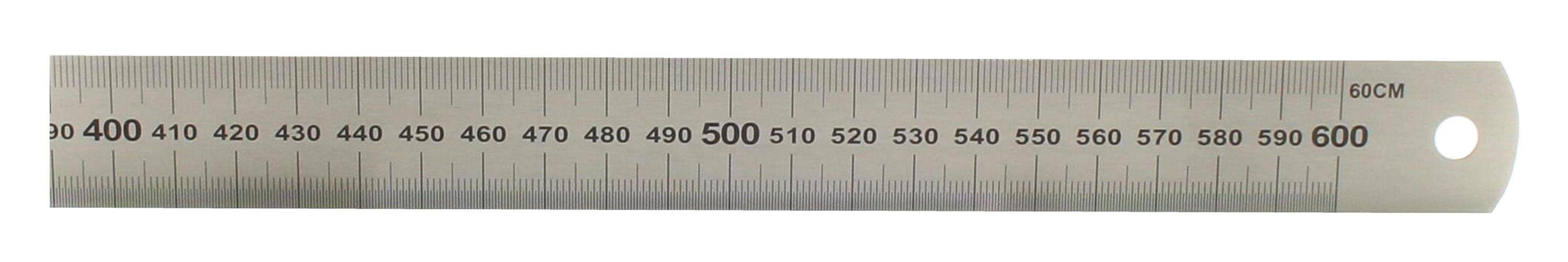 hedue® Stahllineal - Metalllineal aus rostfreiem Edelstahl, 60 cm-0