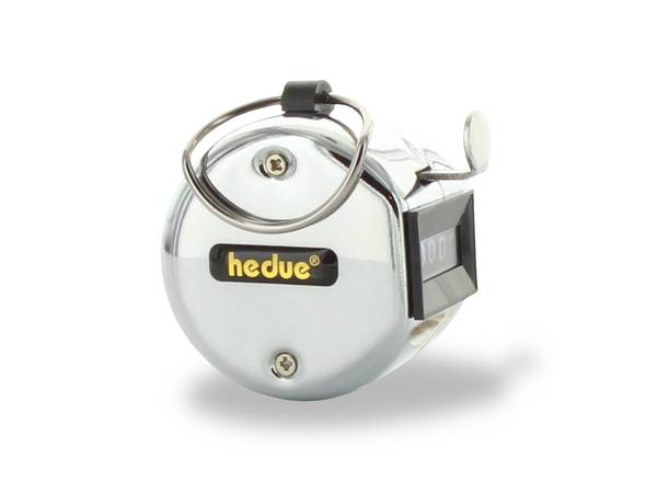 hedue® Handzähler E001 - Klickzähler für Inventuren oder Personenzählung, bis 9999 Klicks, mit Nulltaste