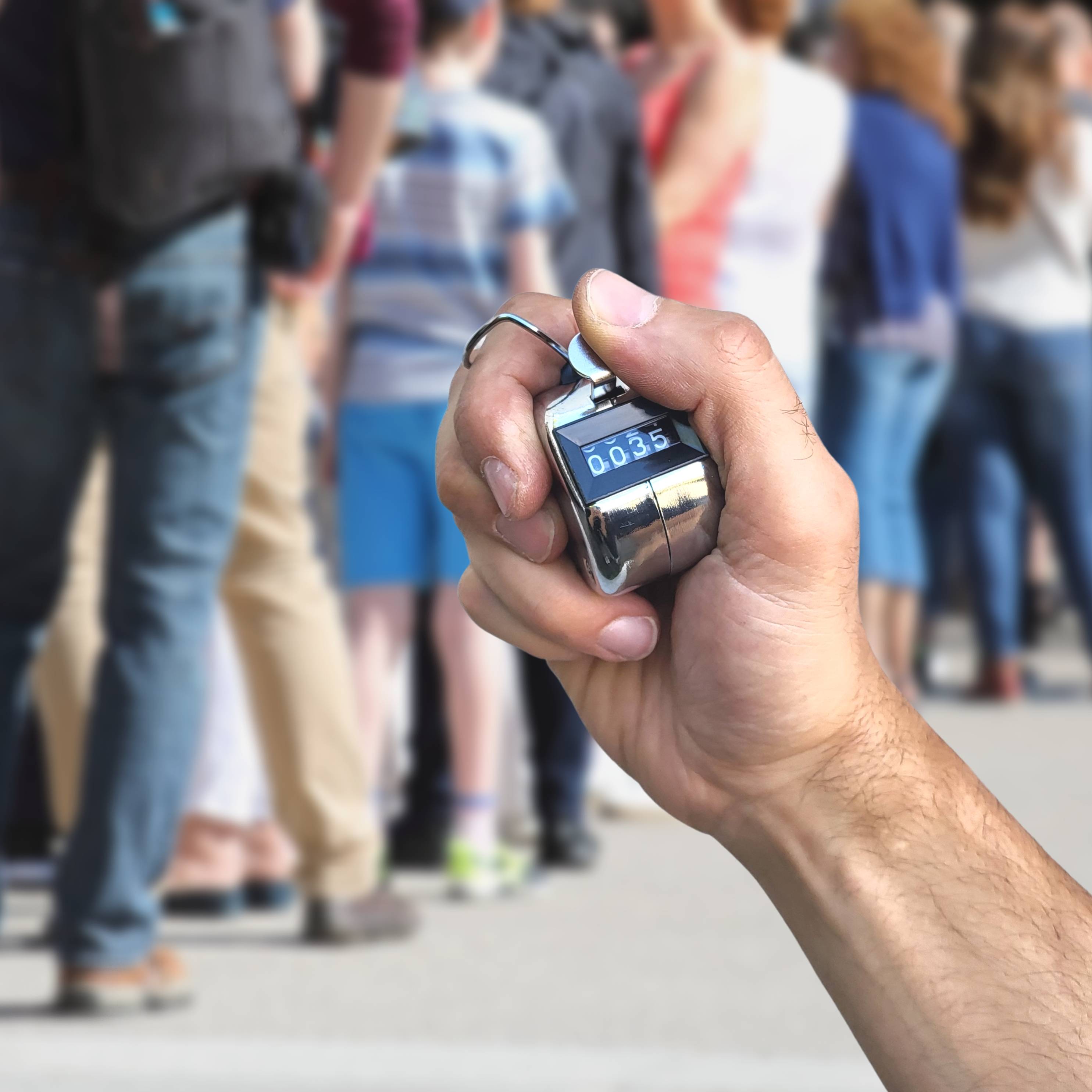hedue® Handzähler E001 - Klickzähler für Inventuren oder Personenzählung, bis 9999 Klicks, mit Nulltaste-3