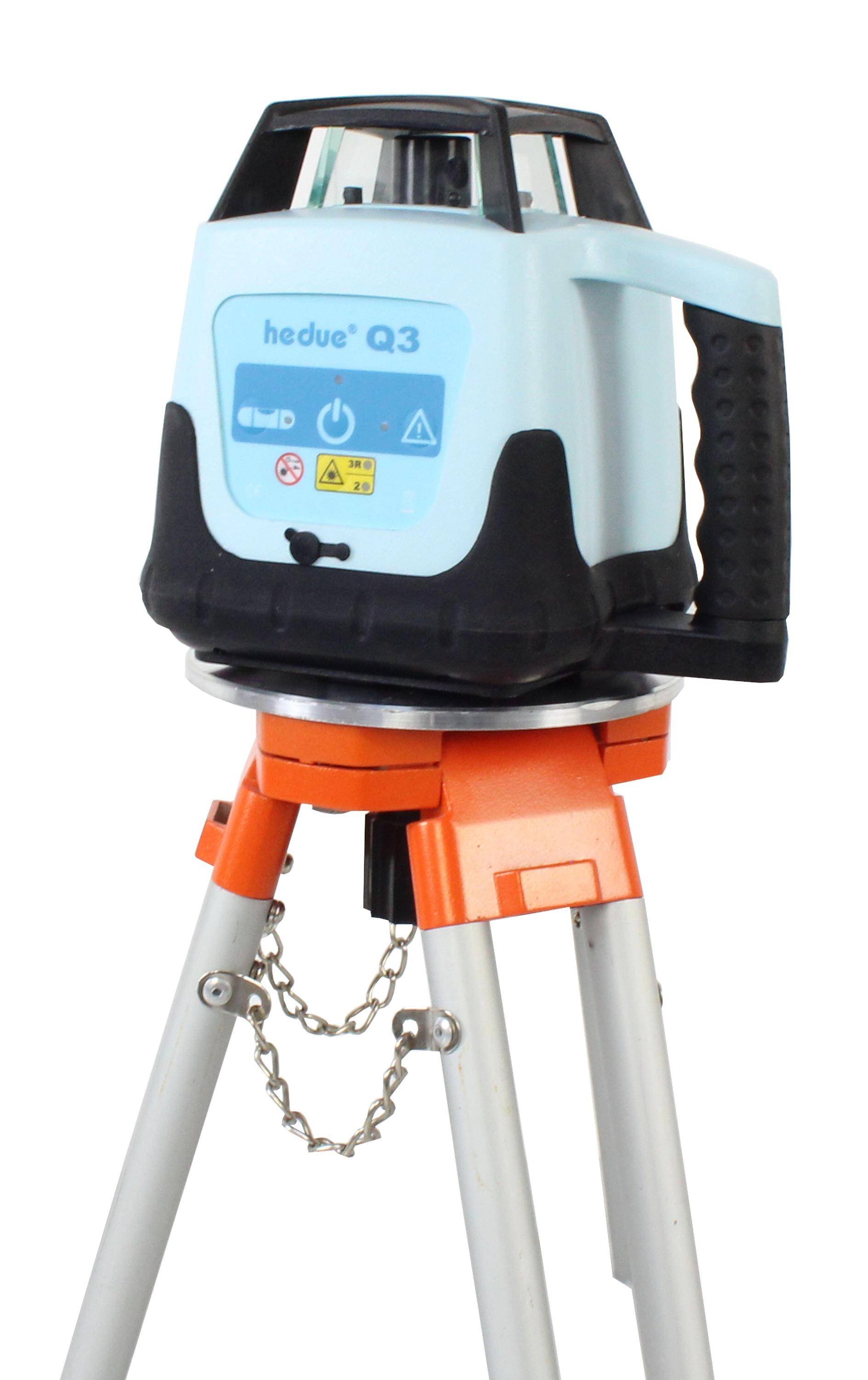 hedue® Rotationslaser Q3 - Baulaser mit zwei Laserklassen, Laserempfänger E2, Fernbedienung und Ladegerät, im Systainer-3