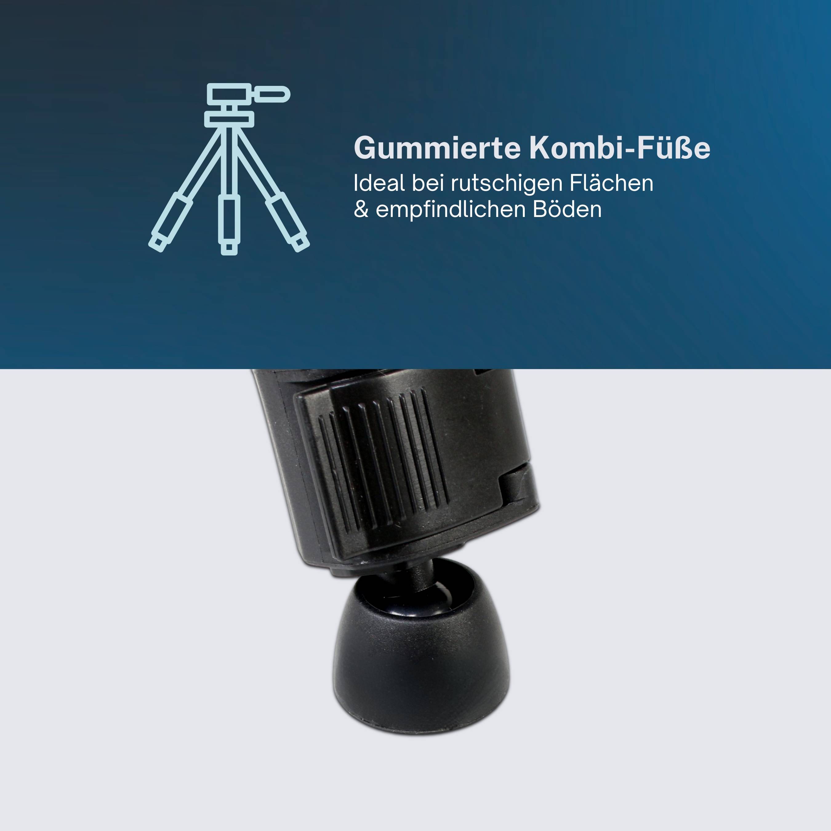 hedue® Kurbelstativ 173 cm – Höhenverstellbares Laserstativ mit 5/8" und 1/4" Gewinde-2