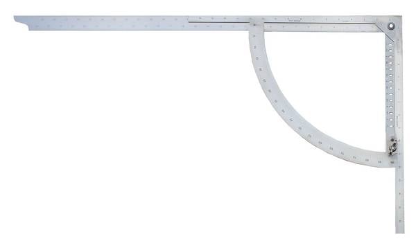 hedue® Anreissgerät Alpha Classic mit Inch-Skalierung - Alphawinkel für Zimmerer, Zimmermann Werkzeug, 430 x 795 x 5 mm