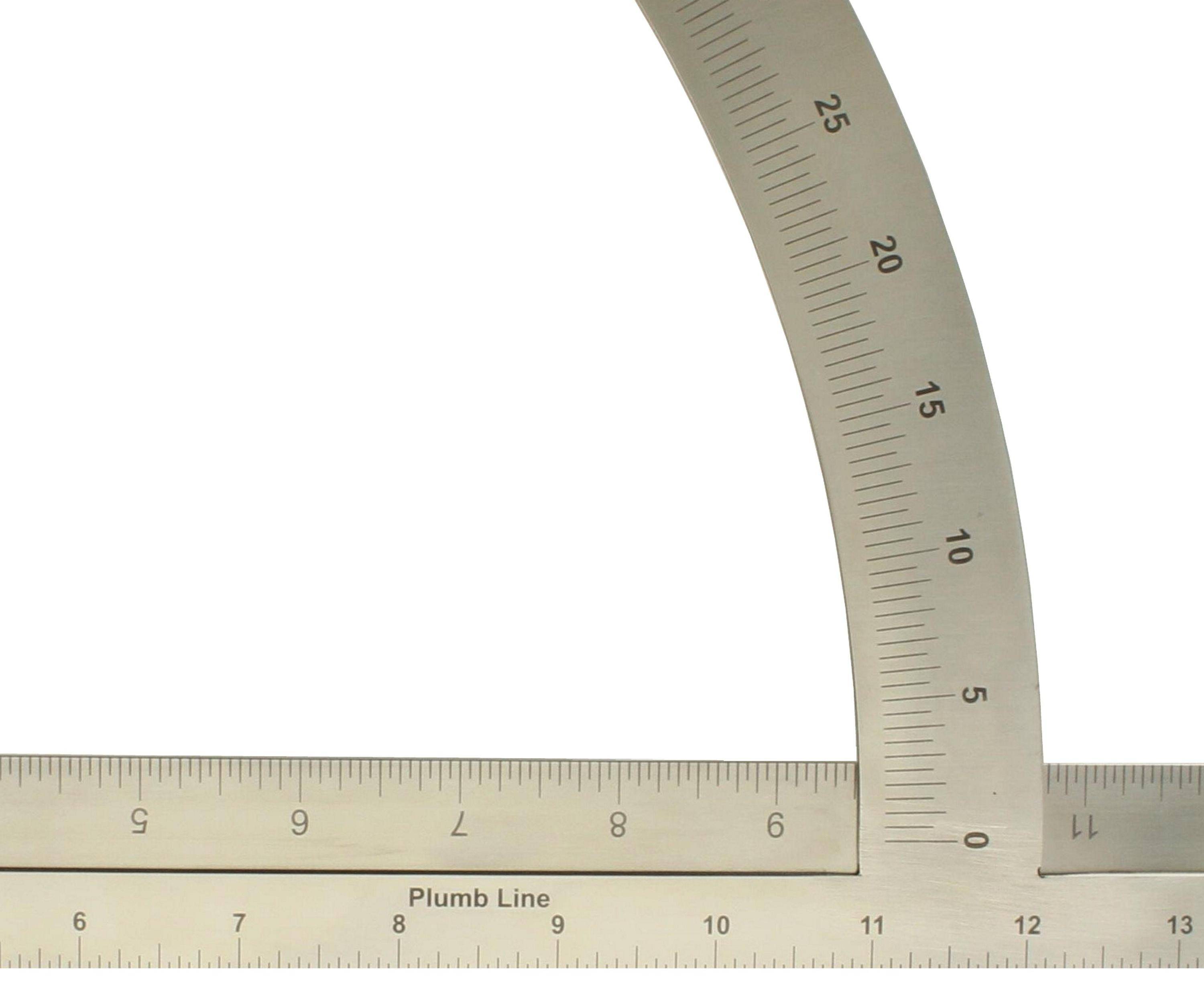 hedue® Anreissgerät Alpha Classic mit Inch-Skalierung - Alphawinkel für Zimmerer, Zimmermann Werkzeug, 430 x 795 x 5 mm-1