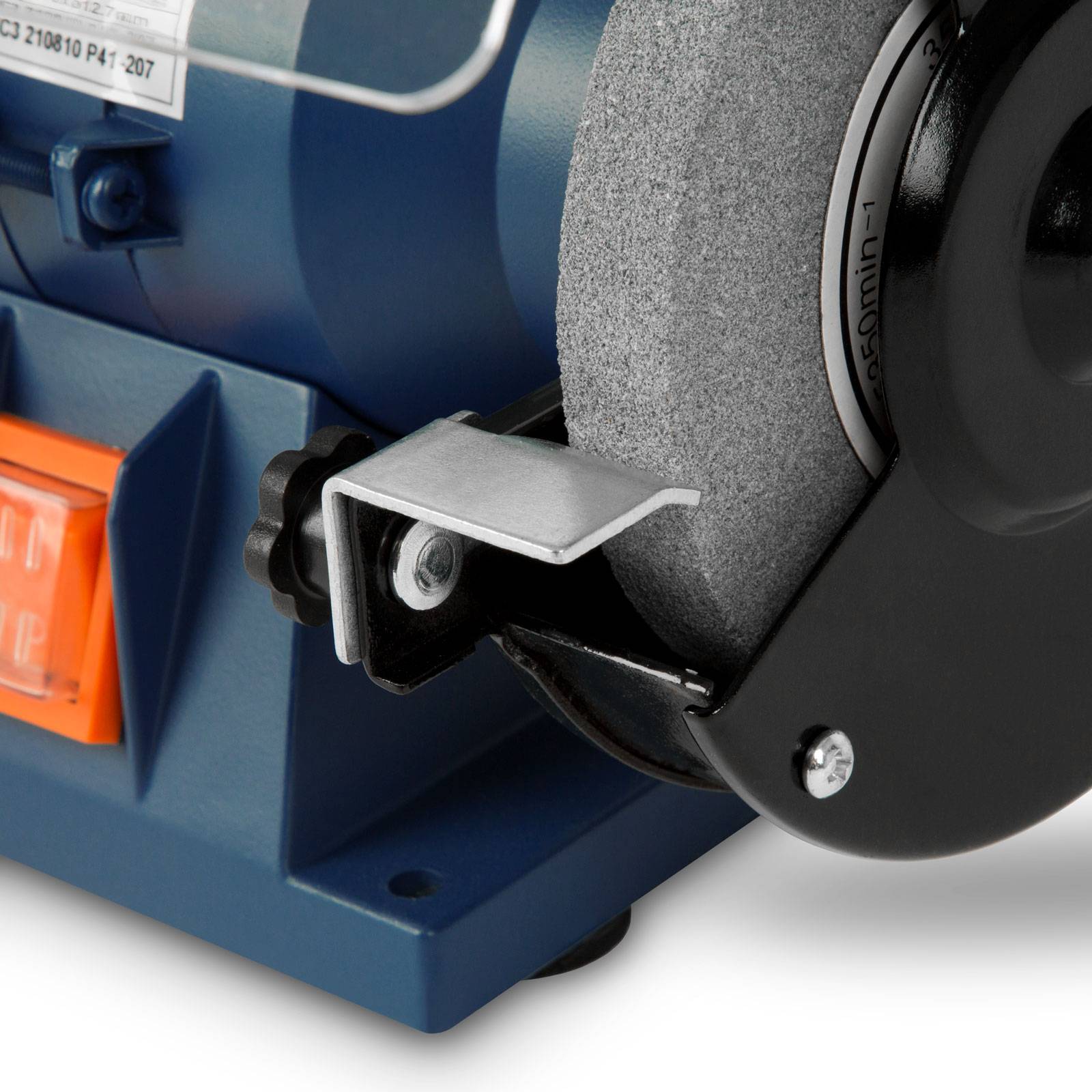 EBERTH Doppelschleifmaschine 150W, Schleifbock elektrisch mit 150mm Scheiben A36/A60, Funkenschutz, Auflage-2
