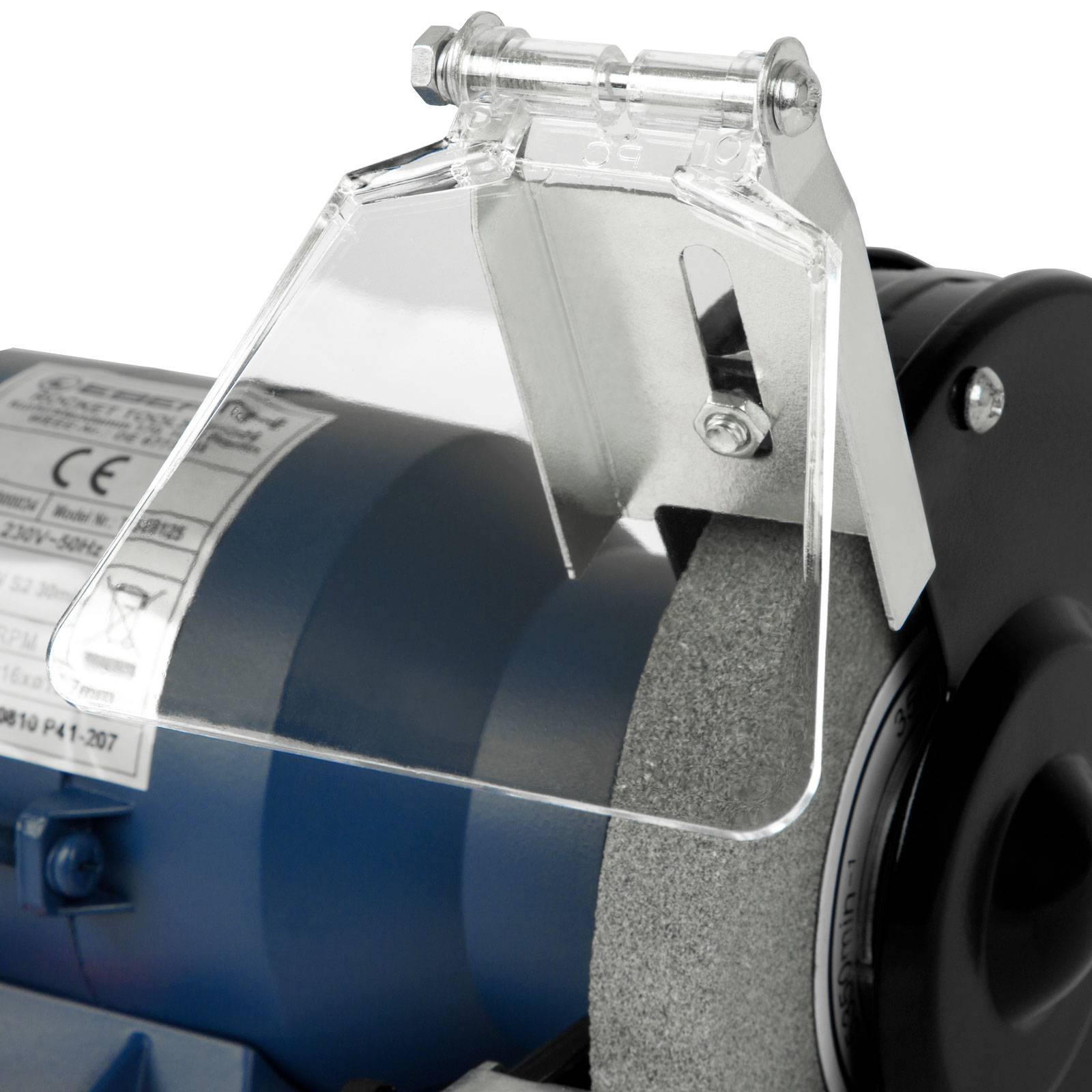 EBERTH Doppelschleifmaschine 150W, Schleifbock elektrisch mit 150mm Scheiben A36/A60, Funkenschutz, Auflage-3