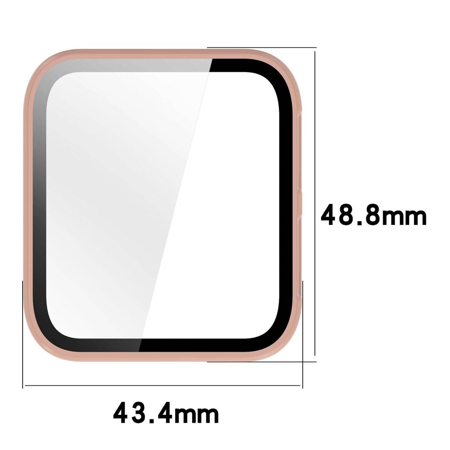 Für Garmin Venu X1 Kunststoff Smart Watch Schutzhülle + 9H Hart Glas Transparent-2