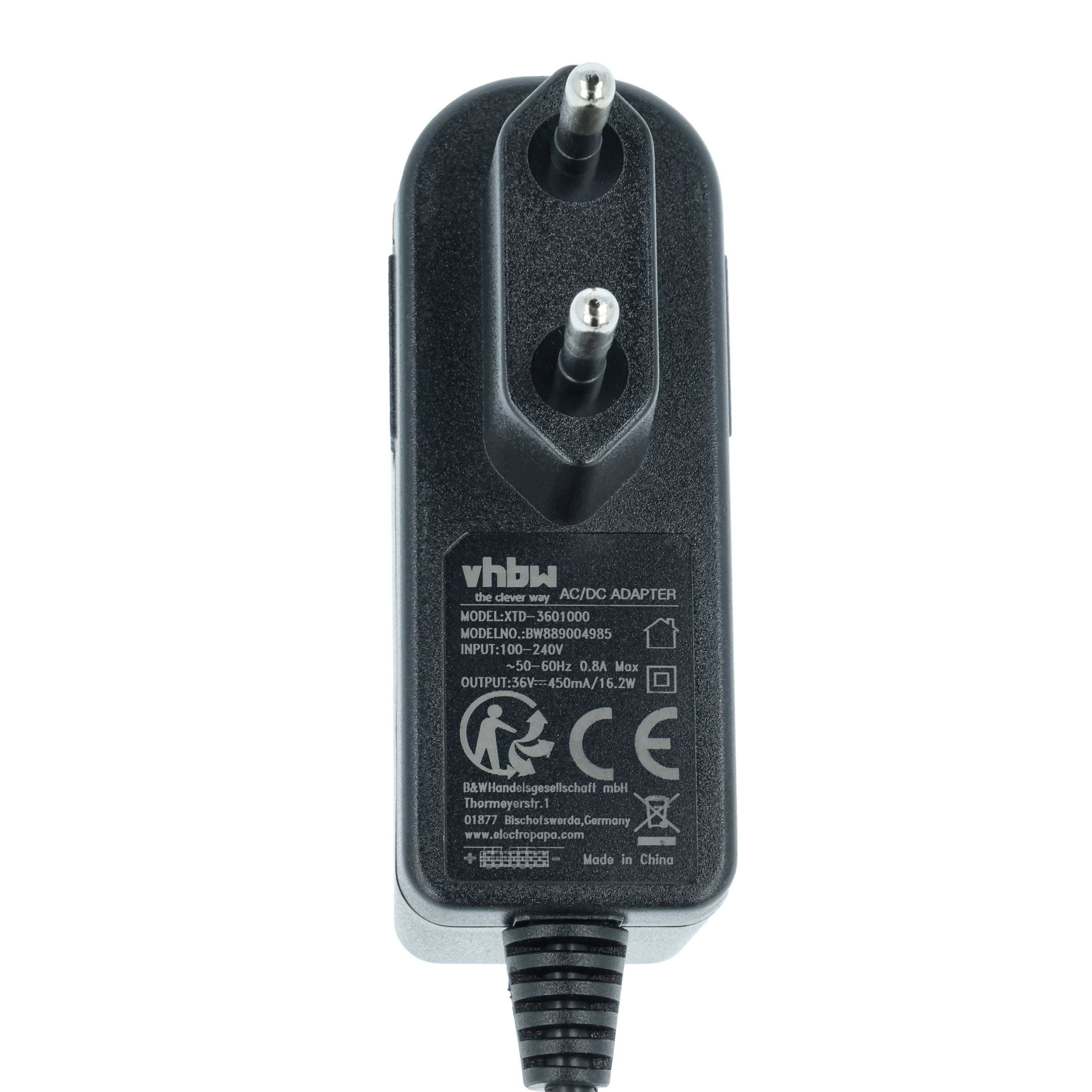 vhbw Netzteil kompatibel mit Wolf-Garten Li-Ion Power 34 4919000 Serie A (2008) Rasenmäher - 11,5 cm-2
