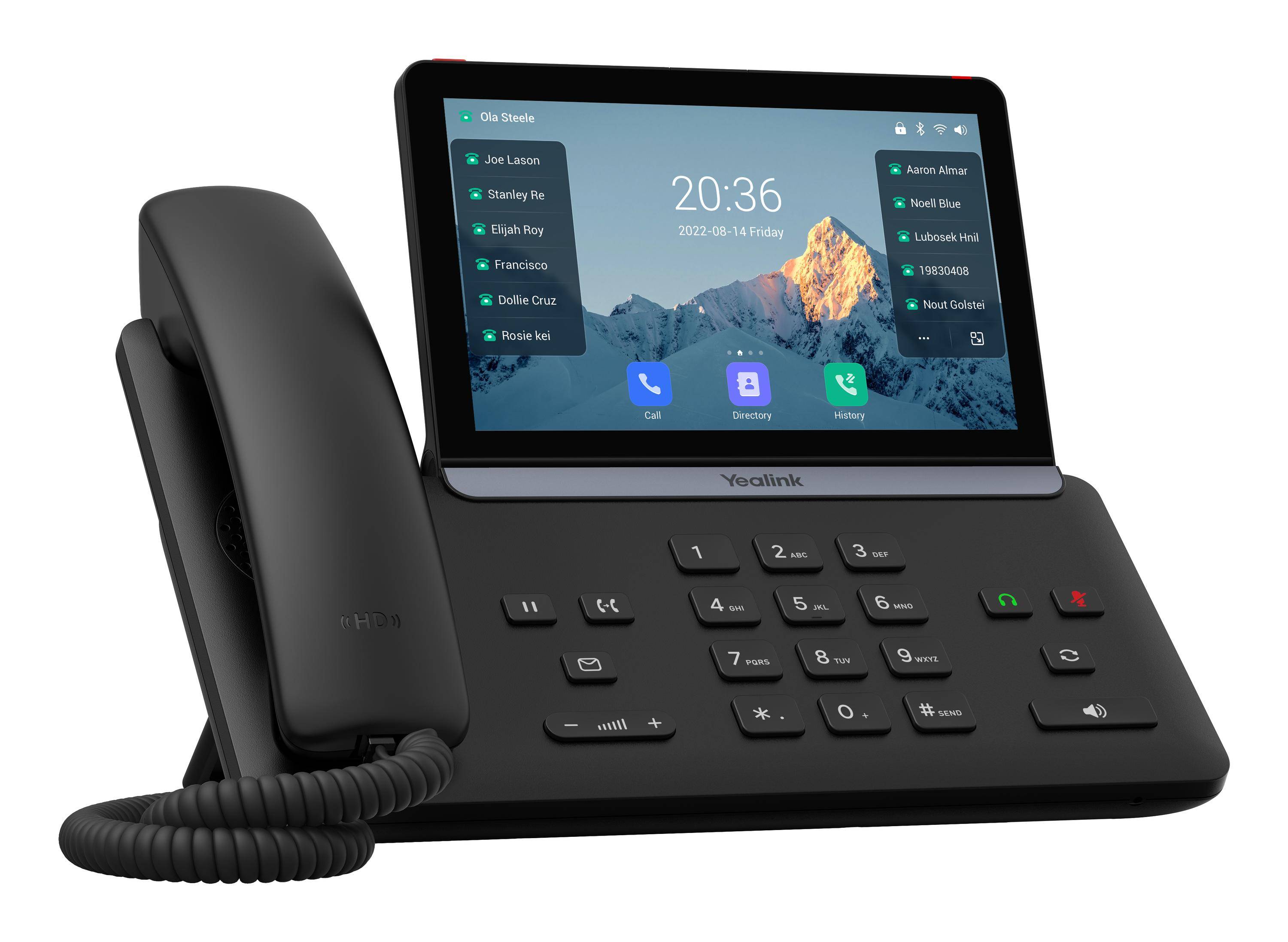 Yealink SIP-T88W - VoIP-Telefon mit Rufnummernanzeige/Anklopffunktion - IEEE 802.11a/b/g/n/ac/ax (Wi-Fi)-1