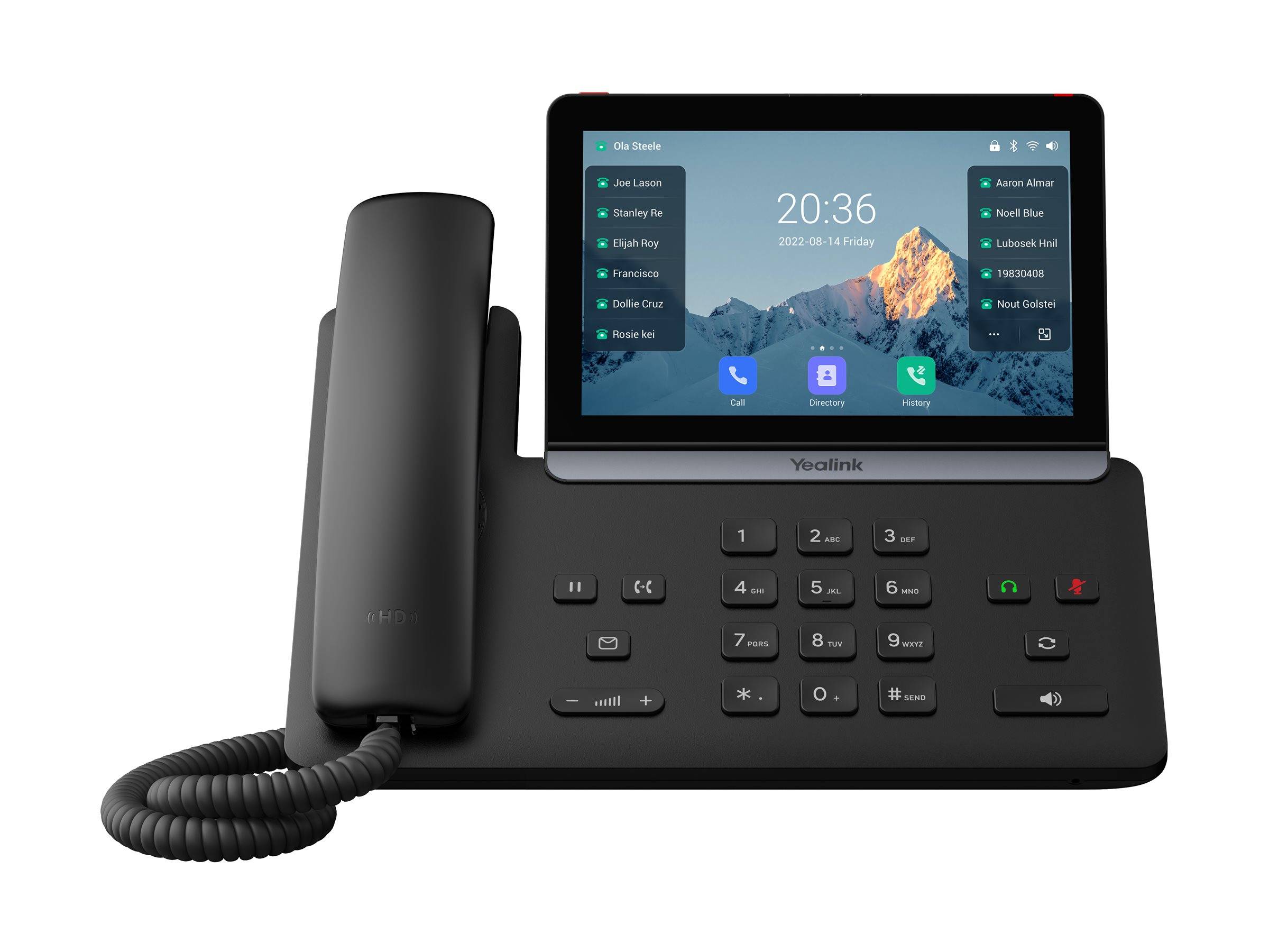 Yealink SIP-T88W - VoIP-Telefon mit Rufnummernanzeige/Anklopffunktion - IEEE 802.11a/b/g/n/ac/ax (Wi-Fi)-2