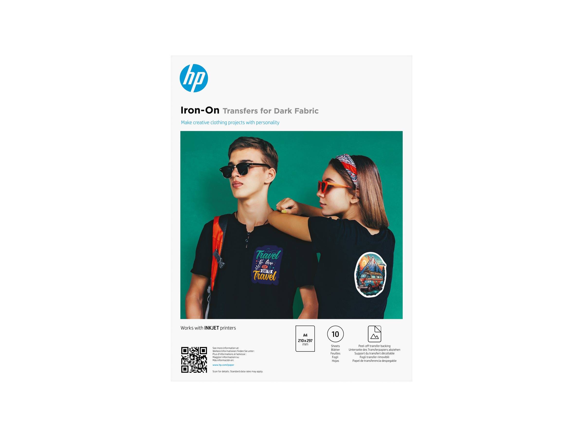 HP Matt A4 210 x 297 mm 10 Blatt Transferpapier zum Aufbügeln-1