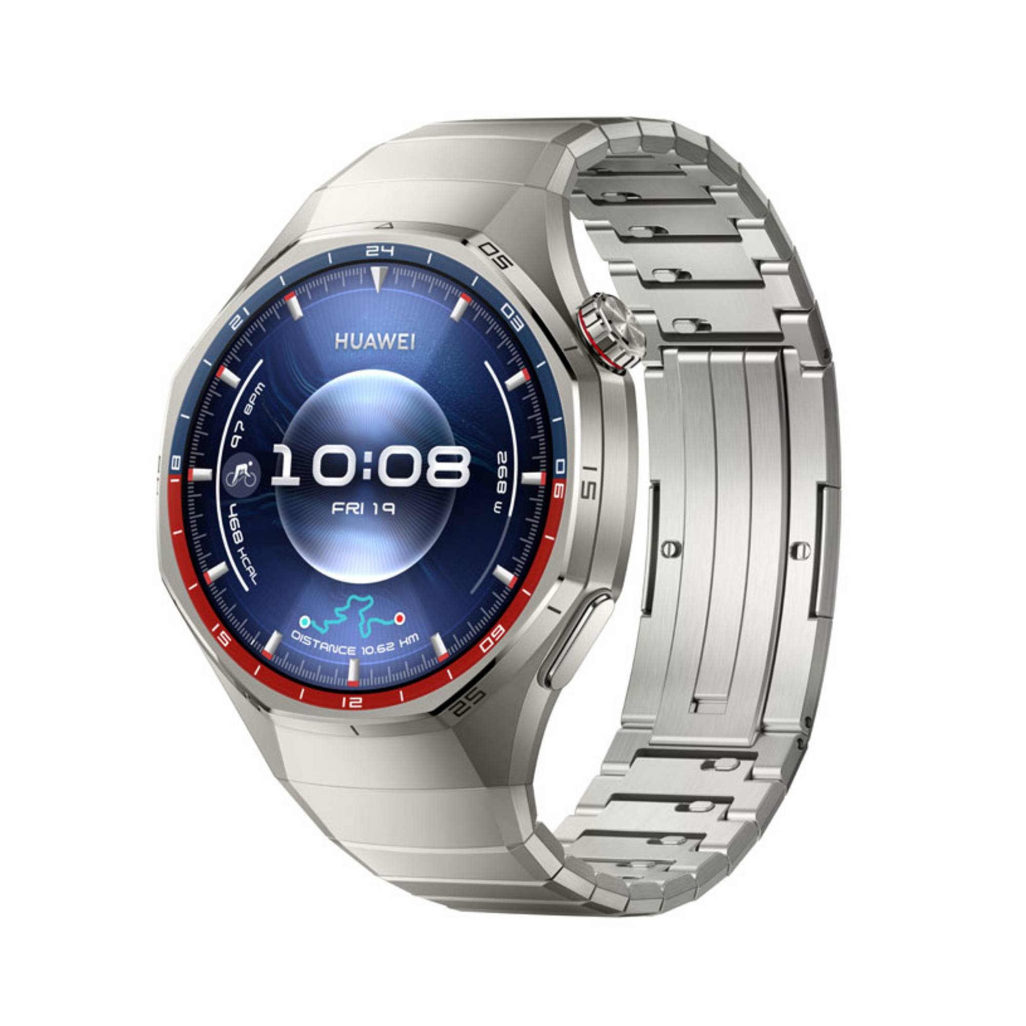 Huawei Watch GT 6 Pro - 46 mm - titanium alloy - intelligente Uhr mit Riemen - Titan - Silber - Handgelenkgröße: 140-210-0
