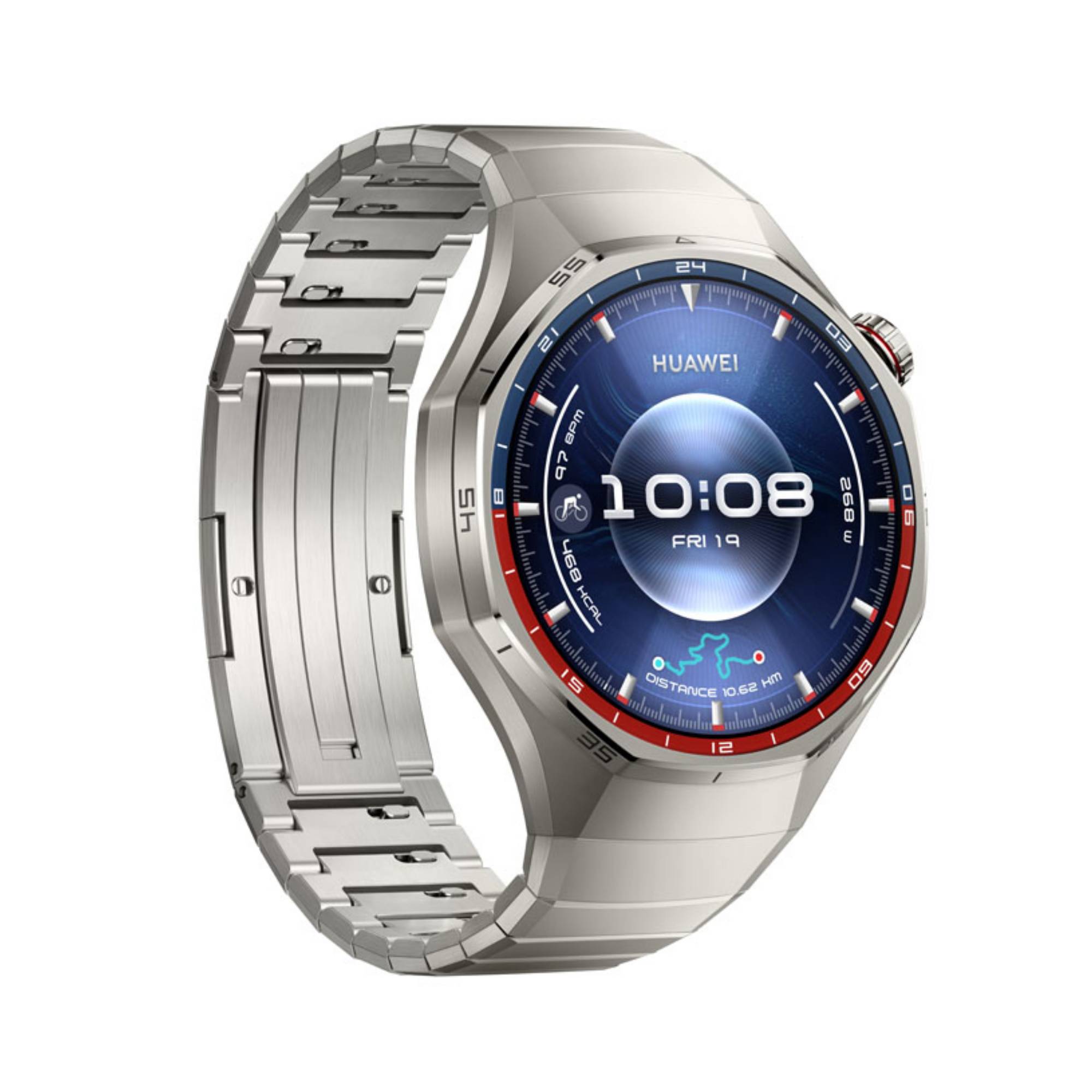 Huawei Watch GT 6 Pro - 46 mm - titanium alloy - intelligente Uhr mit Riemen - Titan - Silber - Handgelenkgröße: 140-210-2