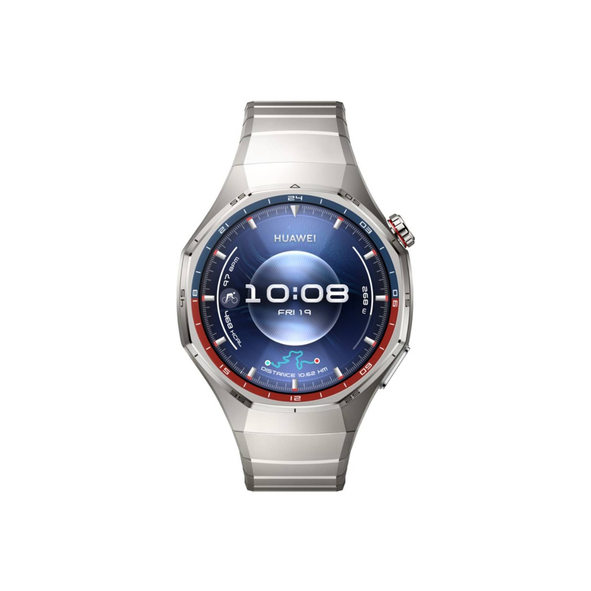 Huawei Watch GT 6 Pro - 46 mm - titanium alloy - intelligente Uhr mit Riemen - Titan - Silber - Handgelenkgröße: 140-210-3