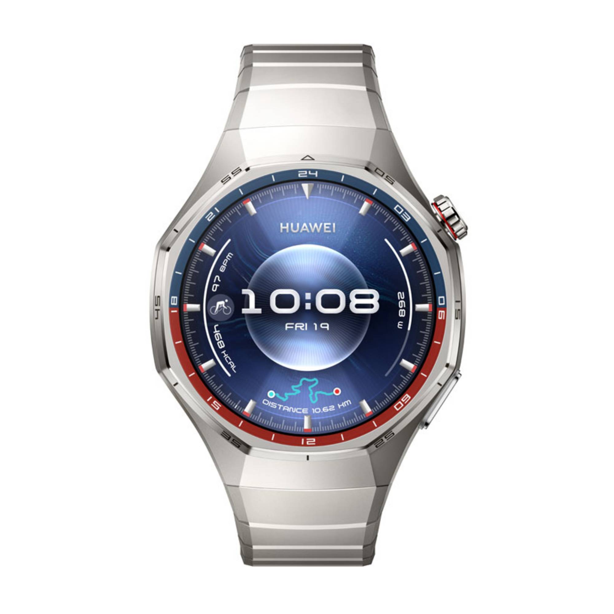 Huawei Watch GT 6 Pro - 46 mm - titanium alloy - intelligente Uhr mit Riemen - Titan - Silber - Handgelenkgröße: 140-210-4