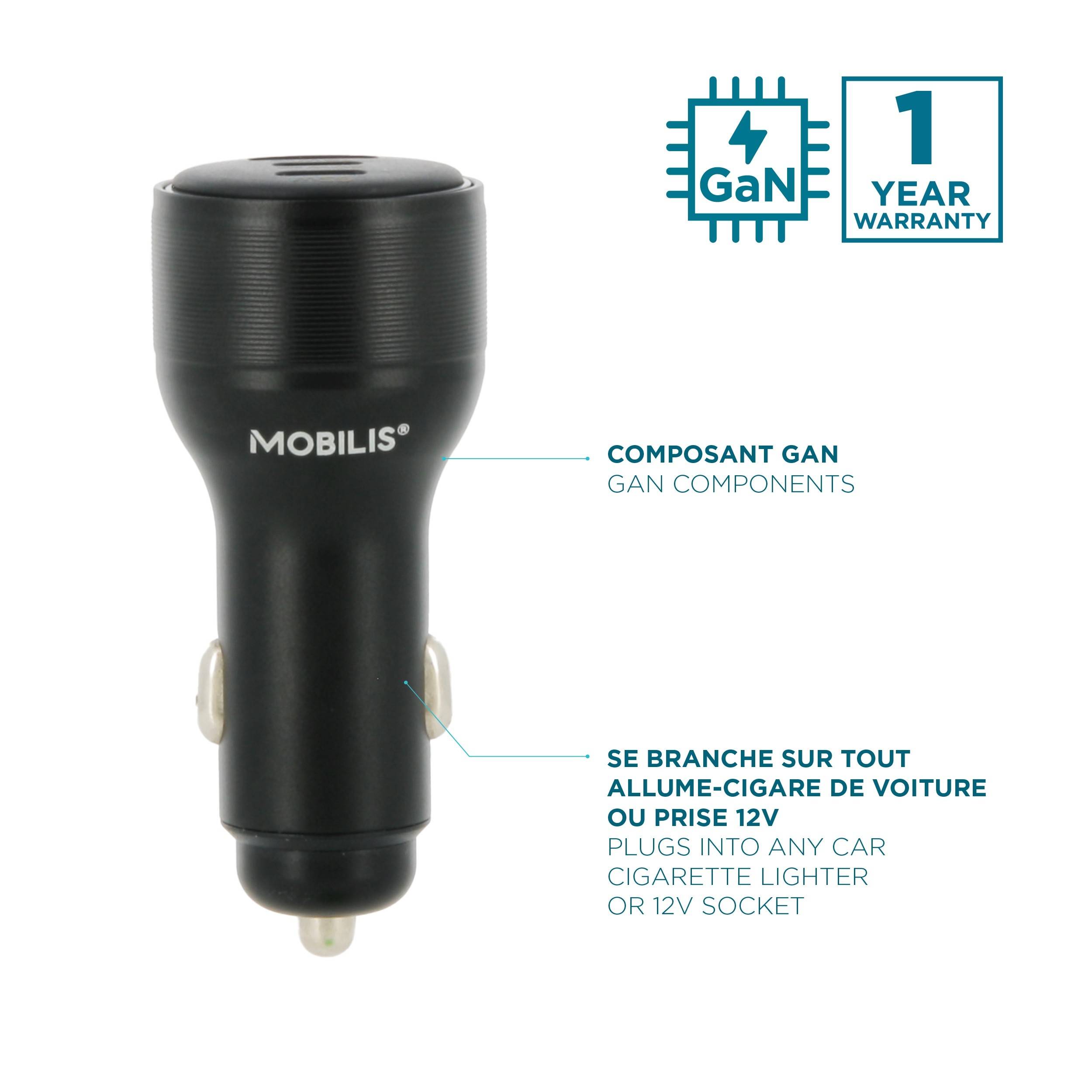 Mobilis Auto-Netzteil - universell - 95 Watt - 3 A (2 x USB-C, USB Typ A)-2