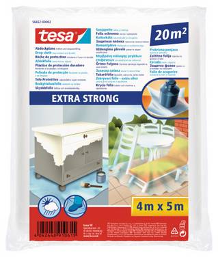 Tesa Abdeckplane Extra Strong transparent 4 x 5 m