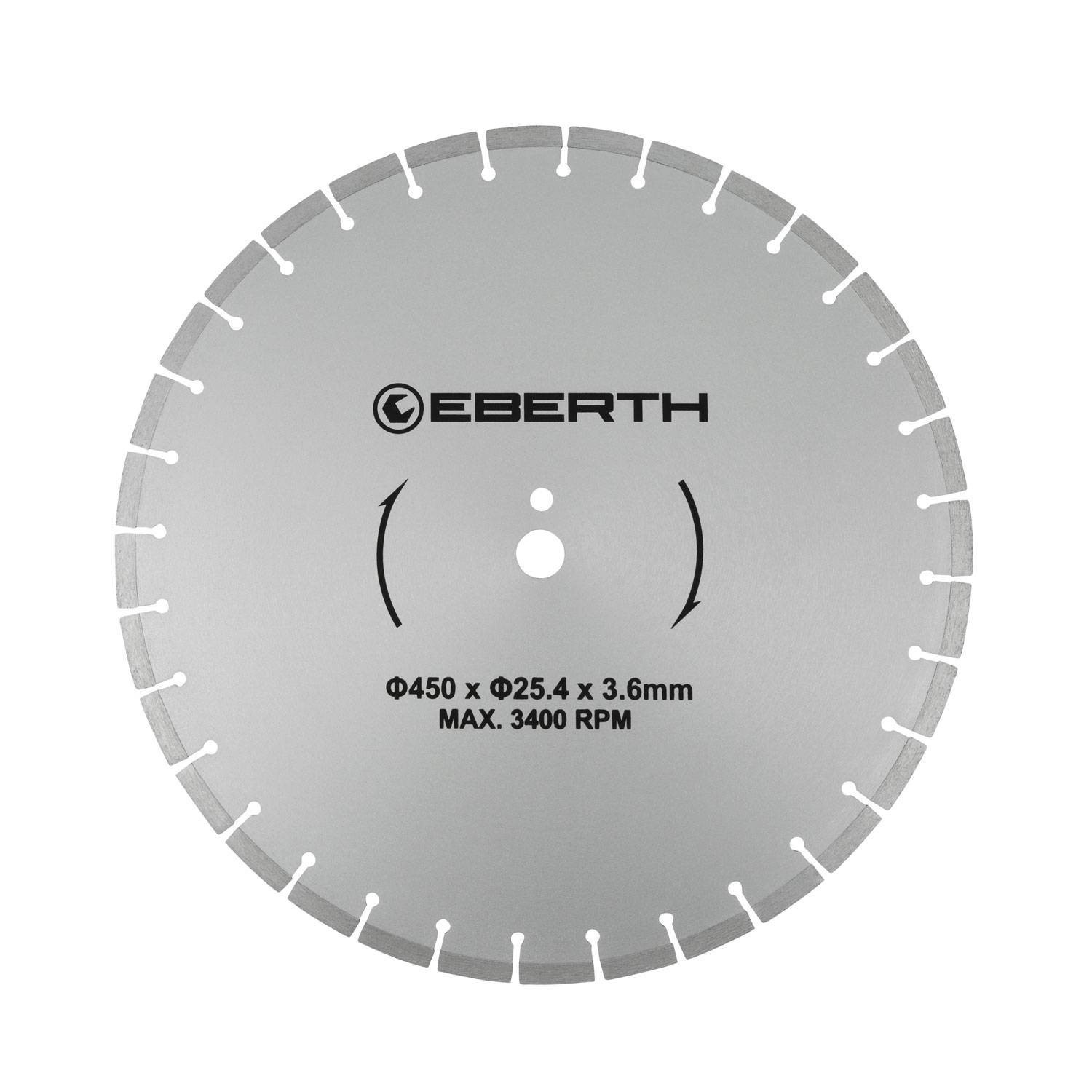 EBERTH Trennscheibe Diamant 450mm, Diamantscheibe 25,4mm Bohrung, für Stein, Beton, Fliesen, Keramik-0