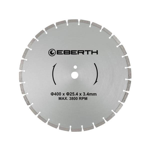 EBERTH Trennscheibe Diamant 400mm, Diamantscheibe 25,4mm Bohrung, für Stein, Beton, Fliesen, Keramik