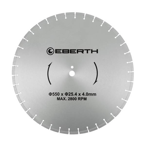EBERTH Trennscheibe Diamant 550mm, Diamantscheibe 25,4mm Bohrung, für Stein, Beton, Fliesen, Keramik