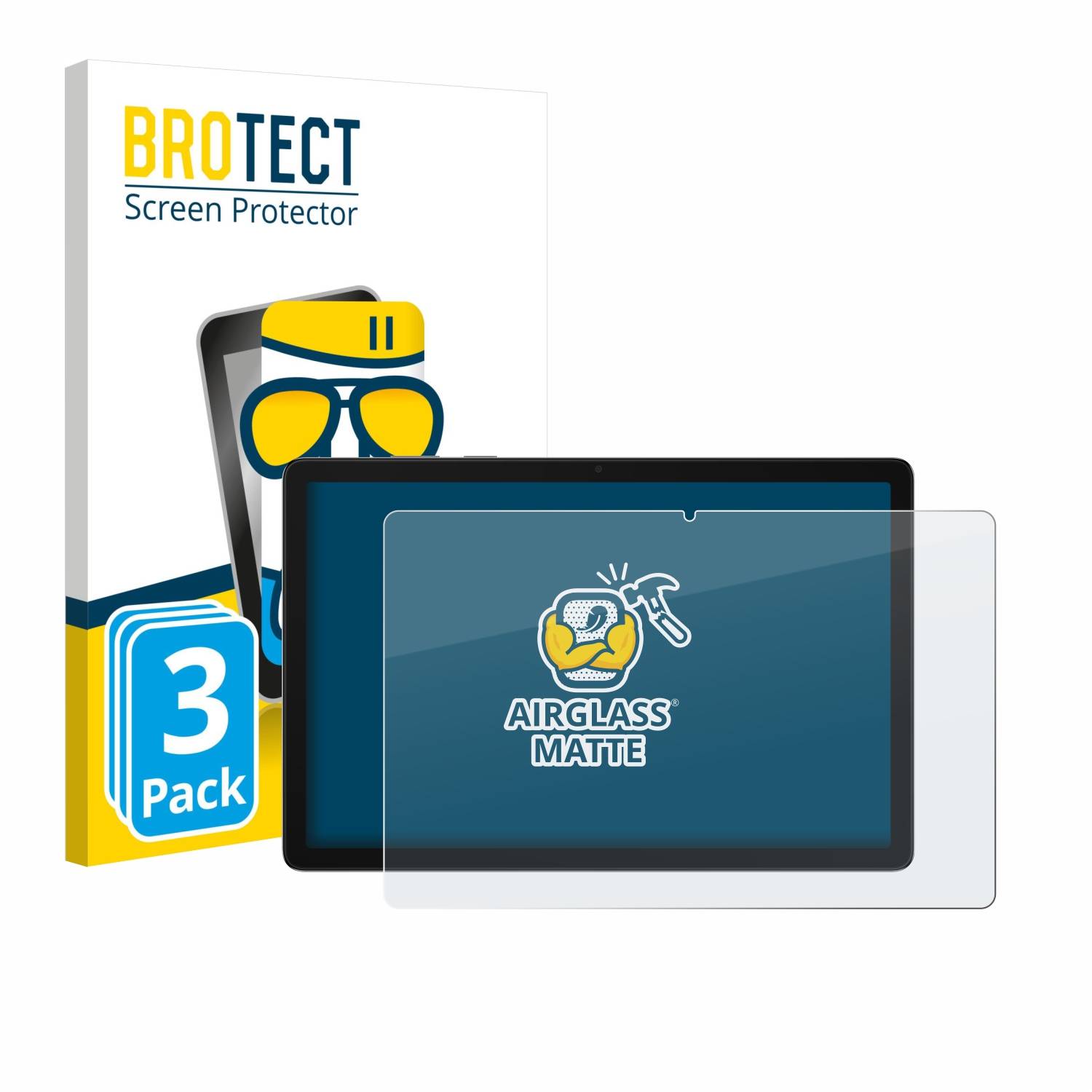 3x BROTECT Entspiegelungs Schutzglas für Samsung Galaxy Tab A11 Plus 5G 11" Enterprise Edition Schutzfolie Folie Glas-0