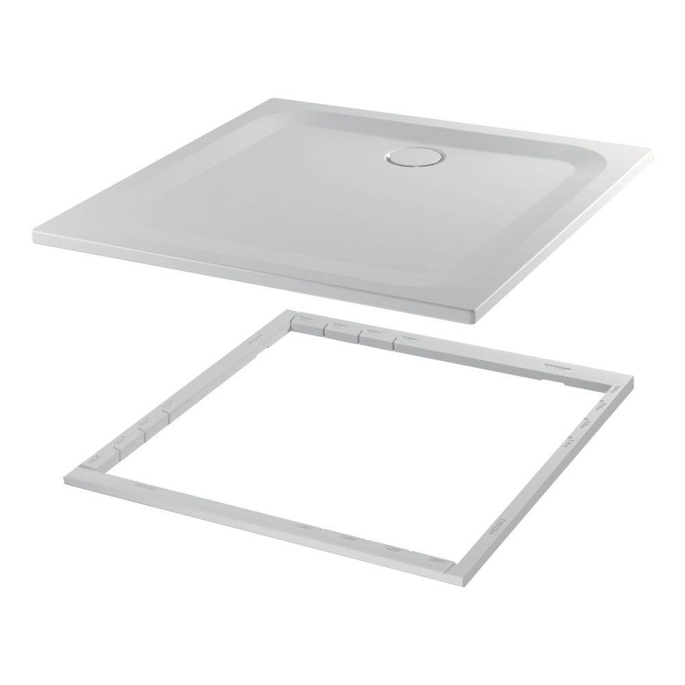 Bette Ultra Duschwanne Blue satin 750x750x25/30mm Rechteck mit Minimum-Träger GT-Stahl-1