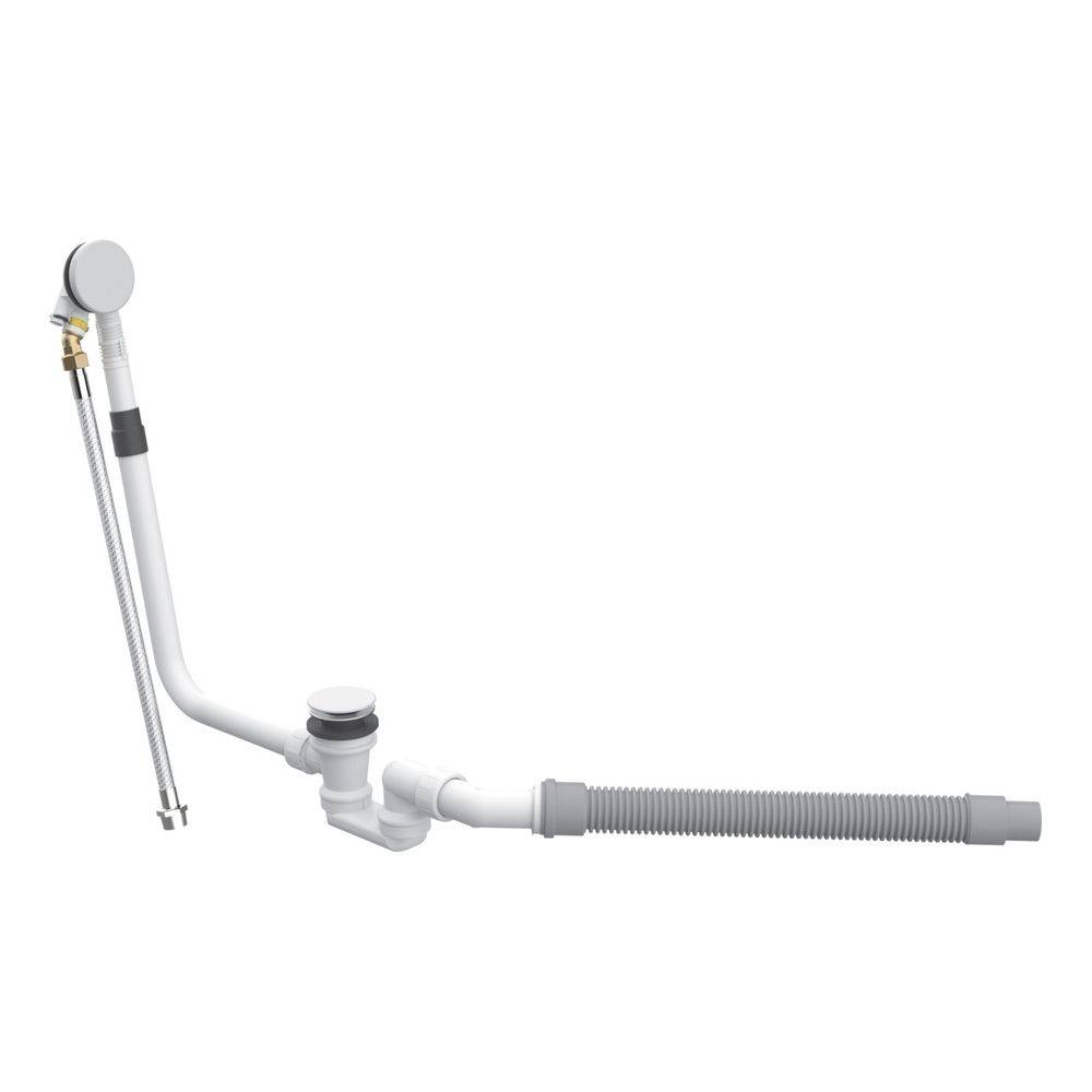 Bette Mono Flow Ab- und Überlaufgarnitur Silhouette d. 52mm emailliert 550x195x170mm White für Badewanne Zubehör-0