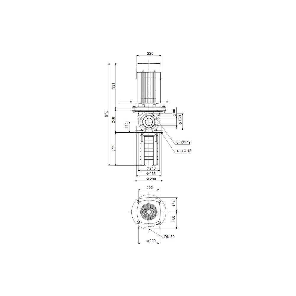 Grundfos Eintauchpumpe MTR 45-2/2-2 A-F-A-HUUV, 3x400DV 5,5kW 2919/min max. Arbeitsdruck 25 bar-2