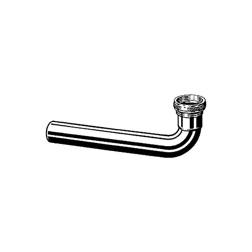Viega Ablaufbogen 90 Grad 5622.2, G 1 1/4" x 32x255mm, Messing verchromt-1