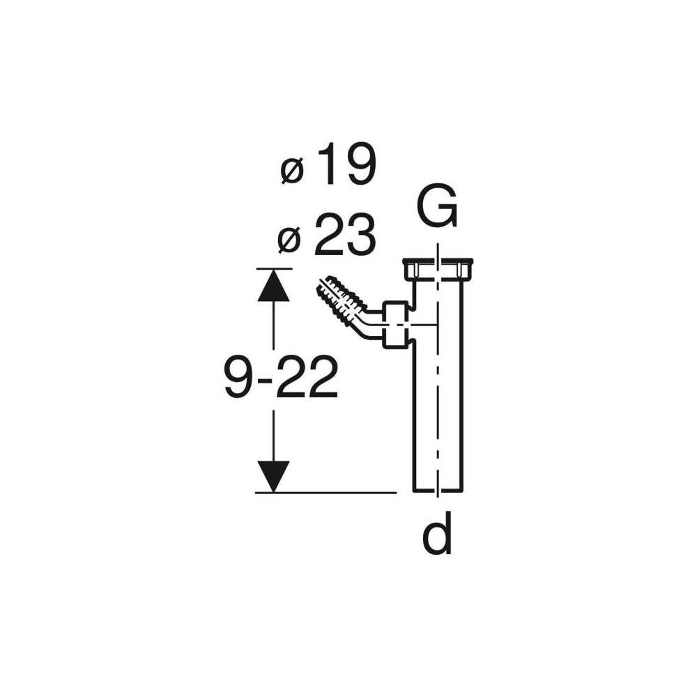 Geberit Anschlussstutzen mit UeWurfmutter d40mm, weiss, PP, 1 Stk.-3