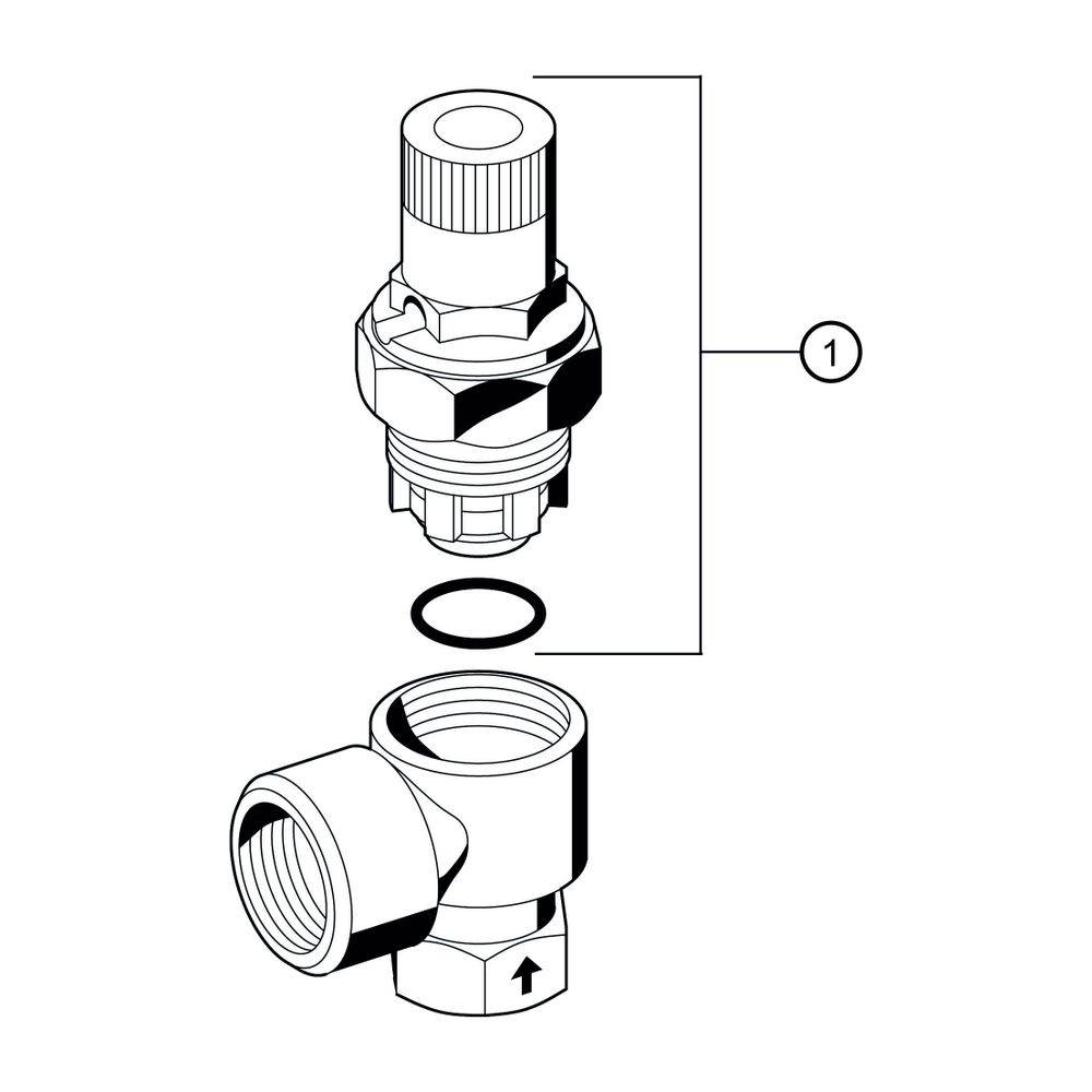 Resideo Membran-Sicherheitsventil SM152, Messing AC, 1 1/4"-2