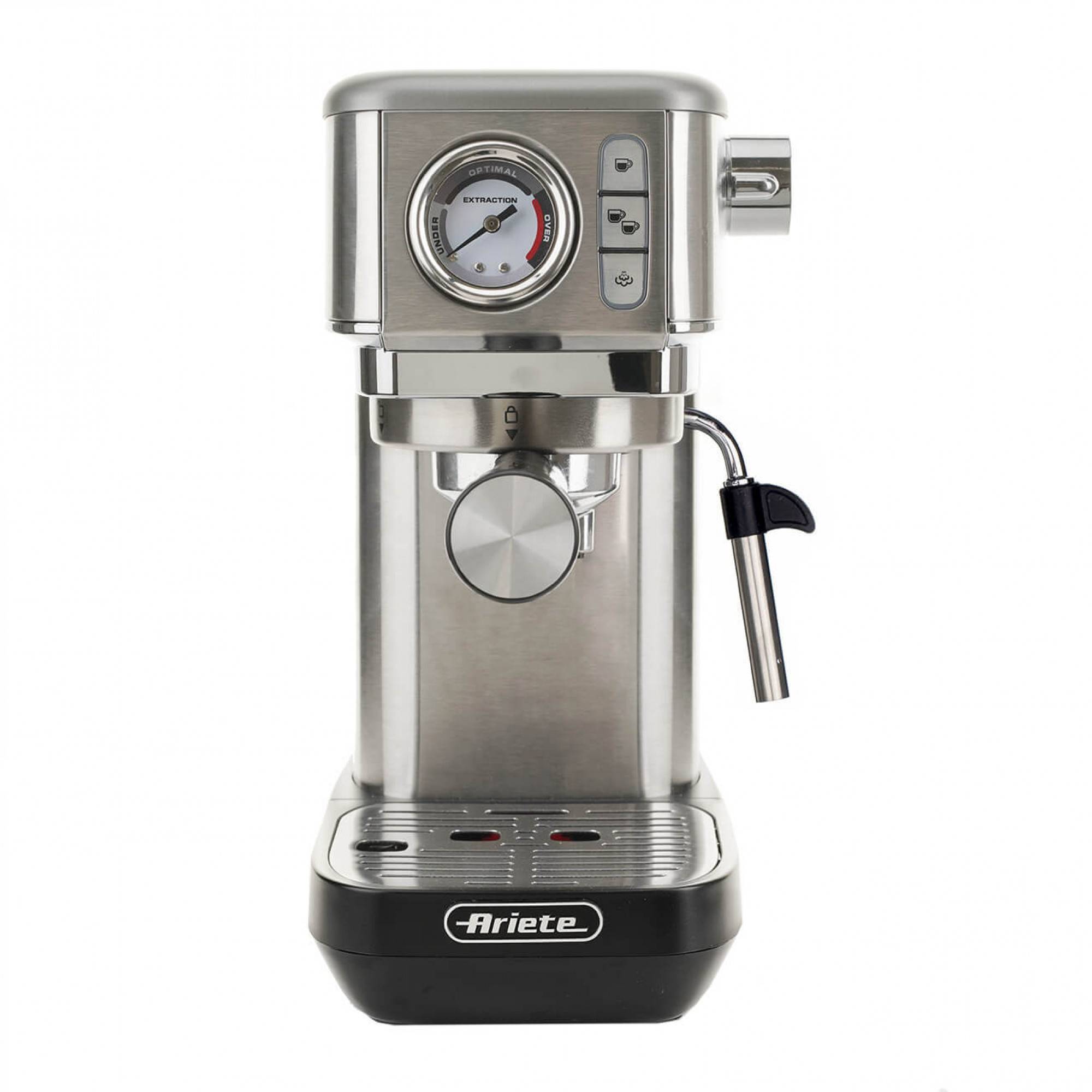 ARIETE - 1381 - Espressomaschine - 1,1 l - Kaffeepad - Gemahlener Kaffee - 1300 W - Silber-0