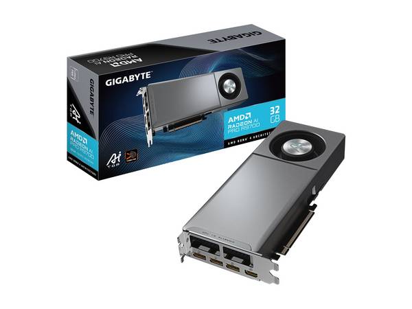 Gigabyte AI TOP Rev 1 Grafikkarte Radeon PRO R9700 32 GB GDDR6 PCIe 5.0 x16 3 x DisplayPort HDMI