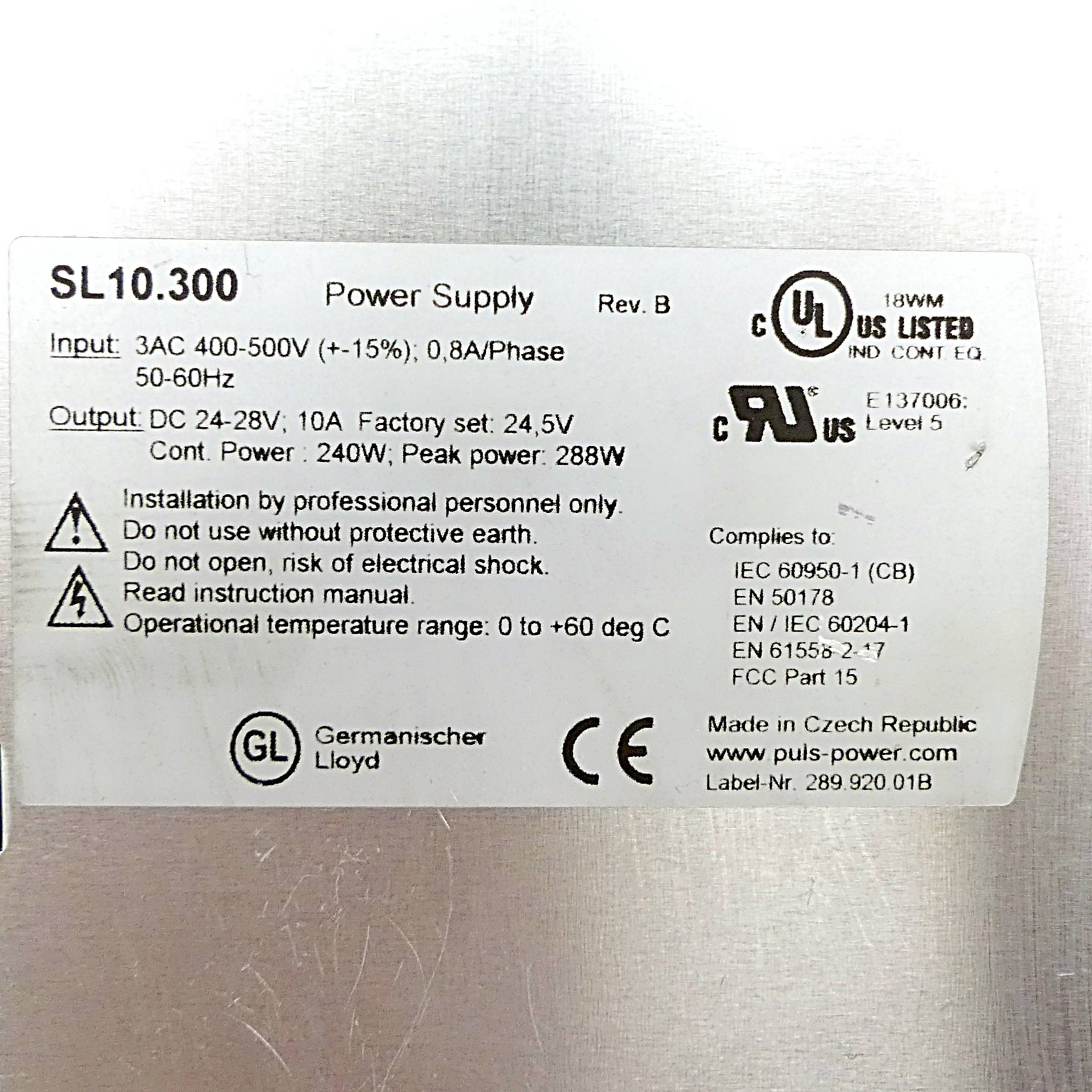 Puls Hutschienen-Netzteile für 3-Phasen-Systeme (SL10.300)-1