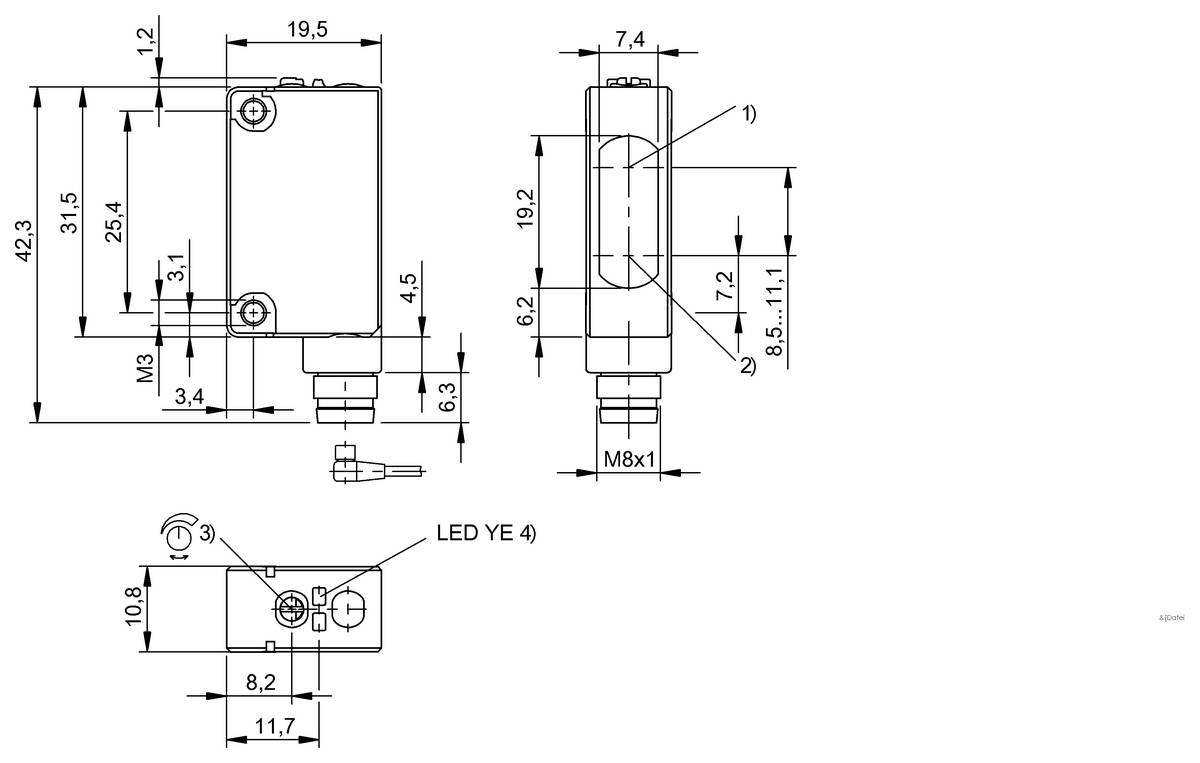 BALLUFF Optoelektronischer Sensor - BOS012A, 1 St.-0