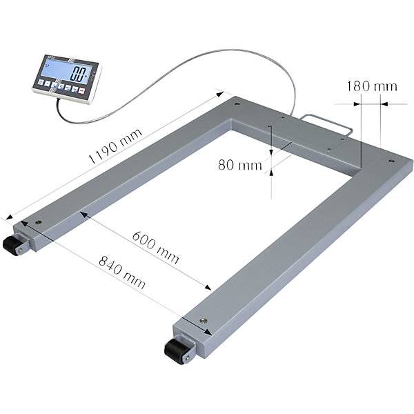 IoT-Line Palettenwaage UFC Stahl Wägebereich bis 600 kg 1190 x 840 mm. 85283049 852830 49-1