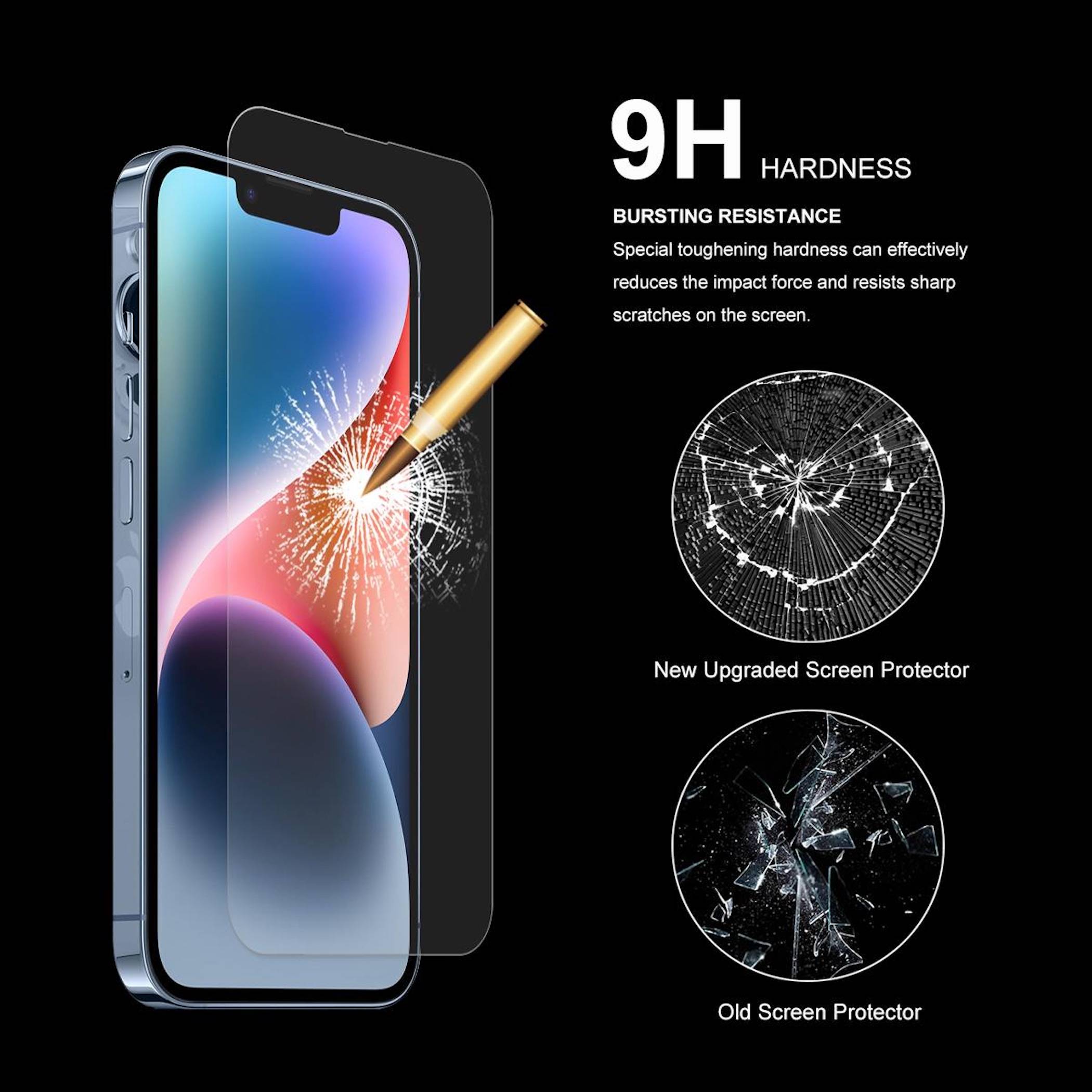 Displayschutz Glas für Apple iPhone 17e / 16e 1x H9 Hart dünn robust Transparent-1