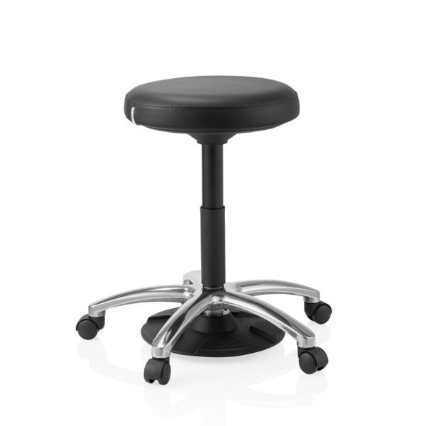 Hocker Drehhocker Arbeitsstuhl Operator Step Kunstleder schwarz hjh OFFICE