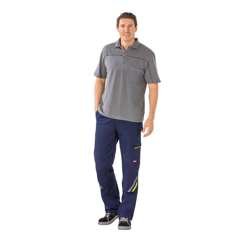 Planam Visline Bundhose, 2423, blau/gelb, Größe 52-4