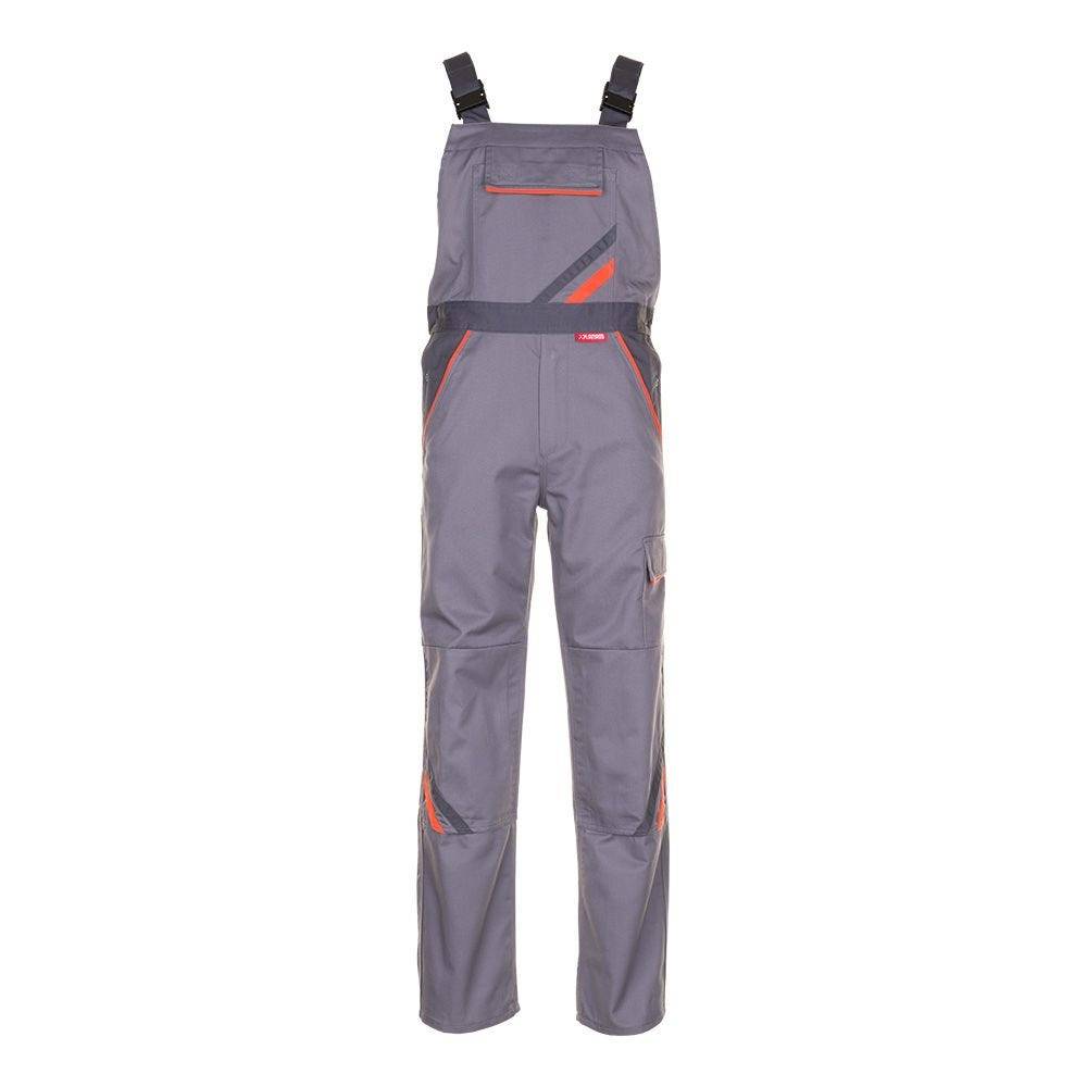Planam Visline Latzhose, 2430, grau/orange, Größe 62-0