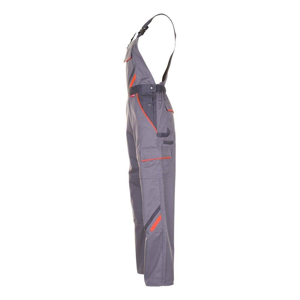 Planam Visline Latzhose, 2430, grau/orange, Größe 62-1