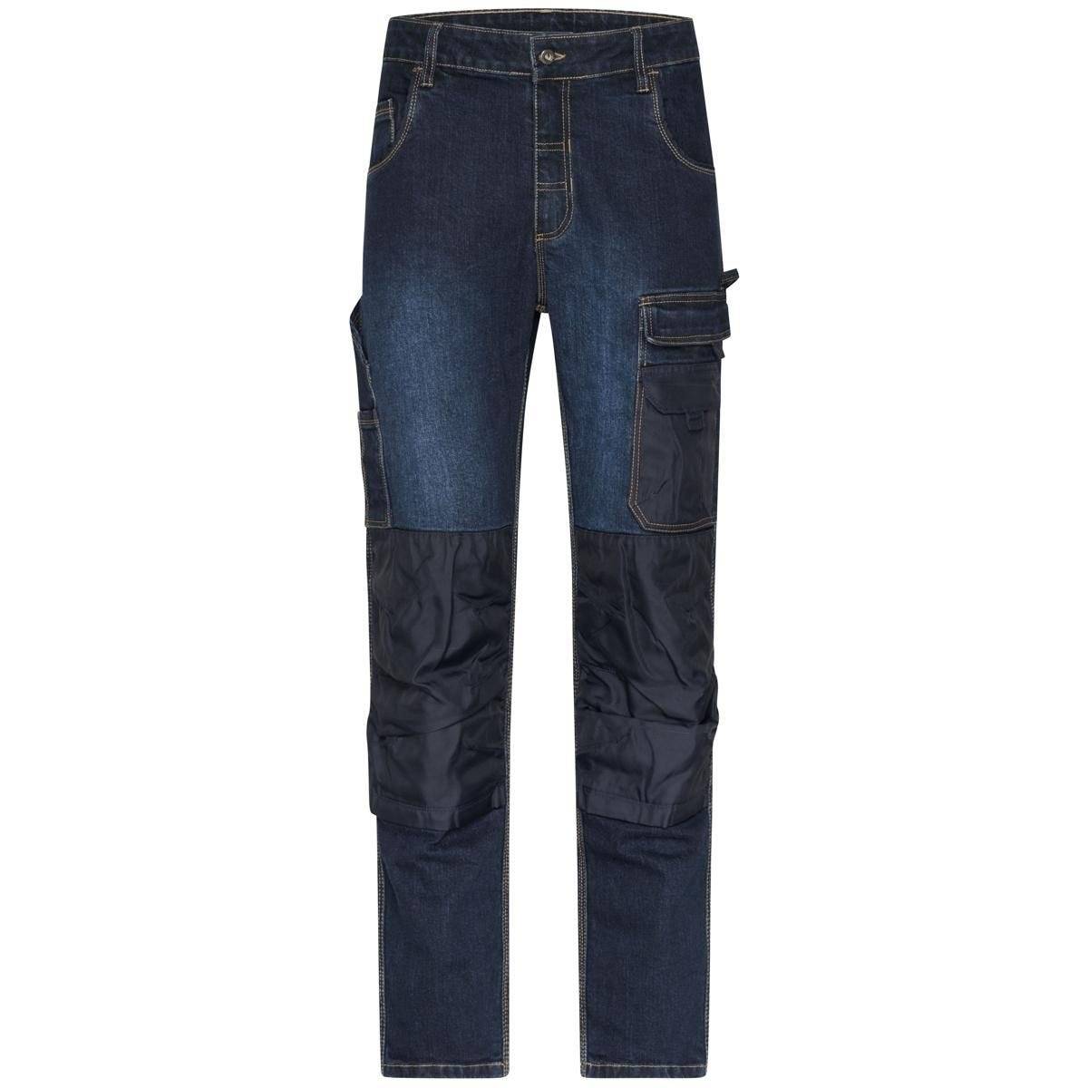 Workwear Stretch-Jeans, robust mit Cordura®, blue denim, Werkzeugtaschen & geradem Schnitt, Größe 94-0