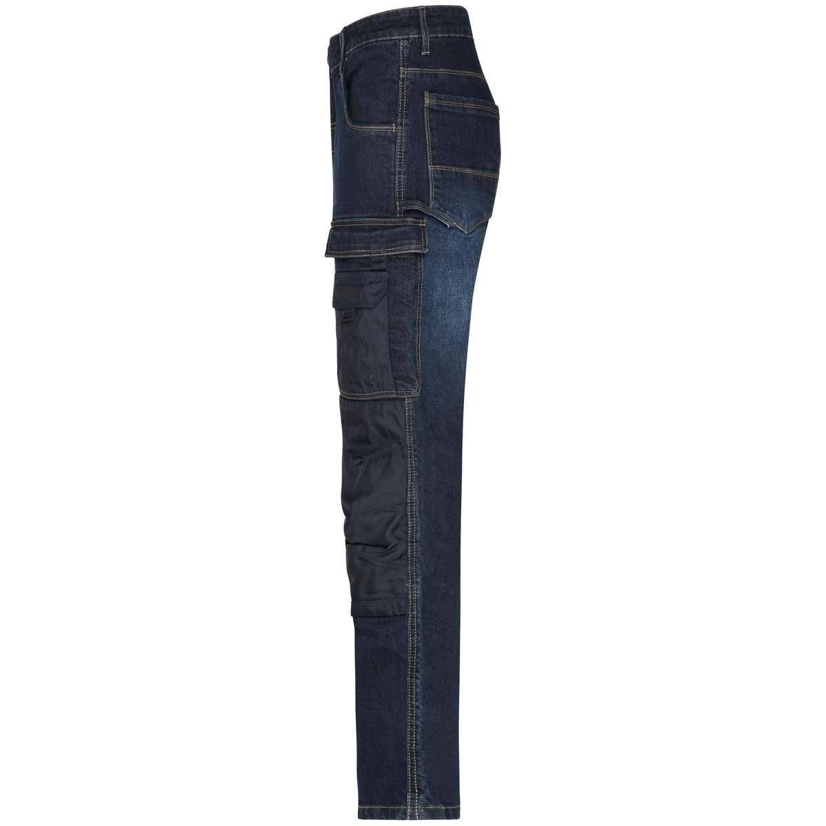 Workwear Stretch-Jeans, robust mit Cordura®, blue denim, Werkzeugtaschen & geradem Schnitt, Größe 94-1