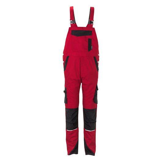 Planam Norit Latzhose Herren, 6527, rot/schwarz, Größe 52-0