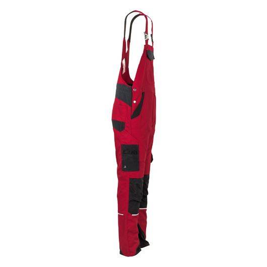 Planam Norit Latzhose Herren, 6527, rot/schwarz, Größe 52-2