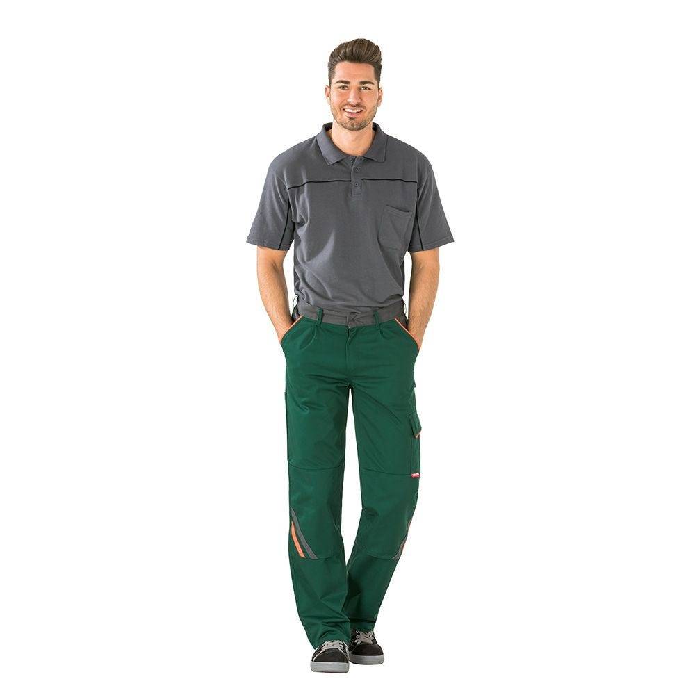 Planam Visline Bundhose, 2422, grün/orange, Größe 40-4