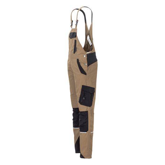 Planam Norit Latzhose Damen, 6533, braun/schwarz, Größe 44-1